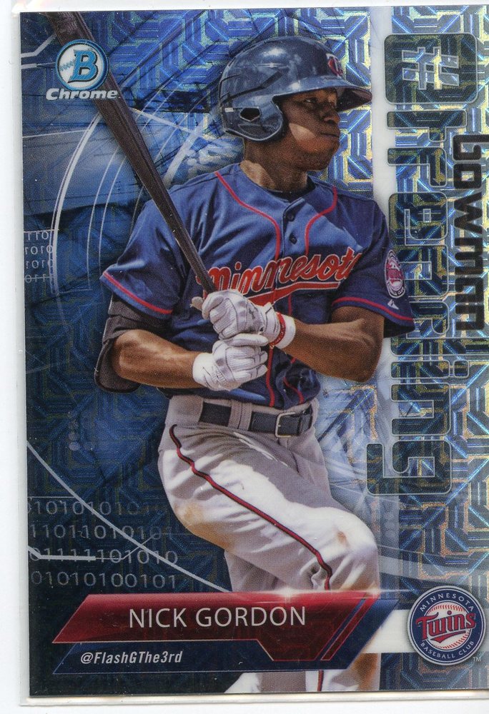 2018 Bowman Chrome Mega Box Hashtag Trending Refractors #NG Nick Gordon