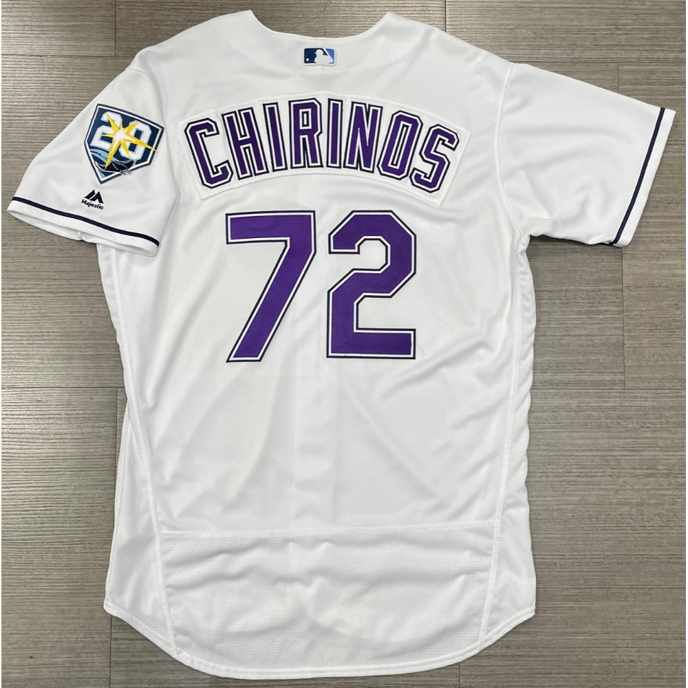Game Used 20th Anniversary Devil Rays Jersey Yonny Chirinos (Rookie
