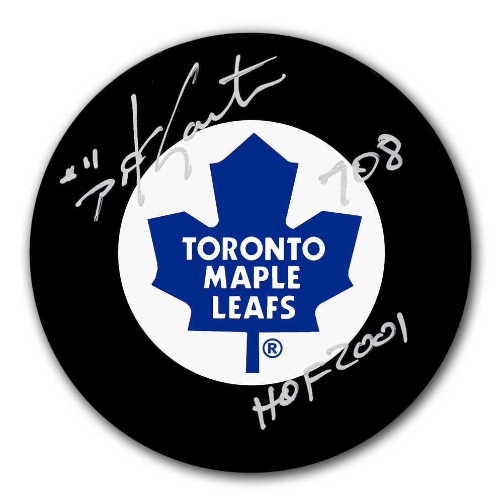 Mike Gartner Toronto Maple Leafs HOF 708 Goals Autographed Puck