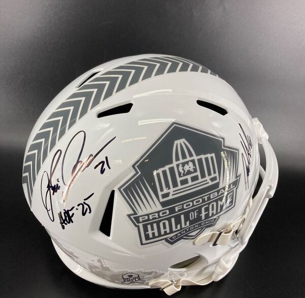 HOF - Multi Sign HOF Replica STS Helmet Signed By 2025 Inductees Eric Al...