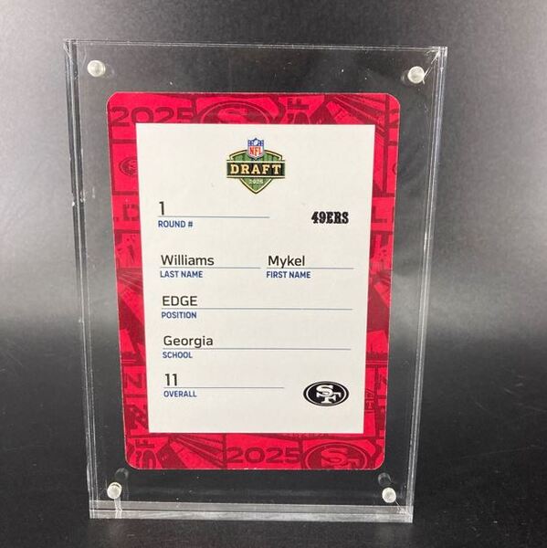 NFL - 49ers Mykel Williams Special Edition 2025 Draft Card 2 of 2