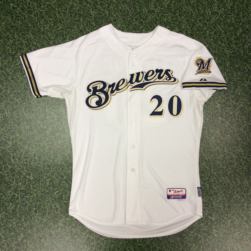 Brewers Charity Auction Jonathan Lucroy Autographed Jersey EK637649