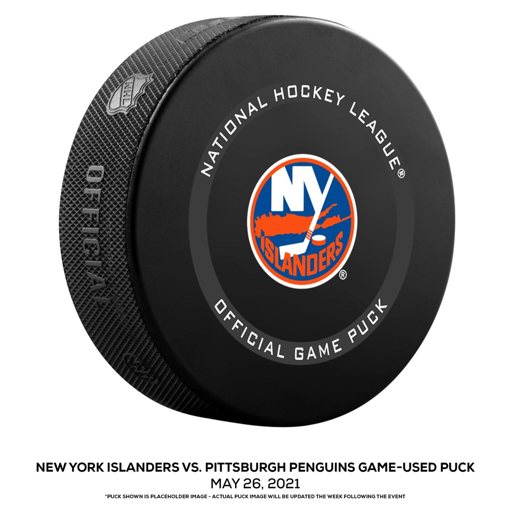 New York Islanders vs. Pittsburgh Penguins Game-Used Puck from Game 6 ...