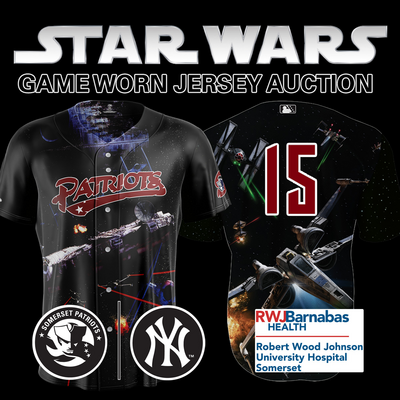 Pitcher Brock Selvidge #15, Size 46 (LG), Game-Worn and signed Star Wars Jersey