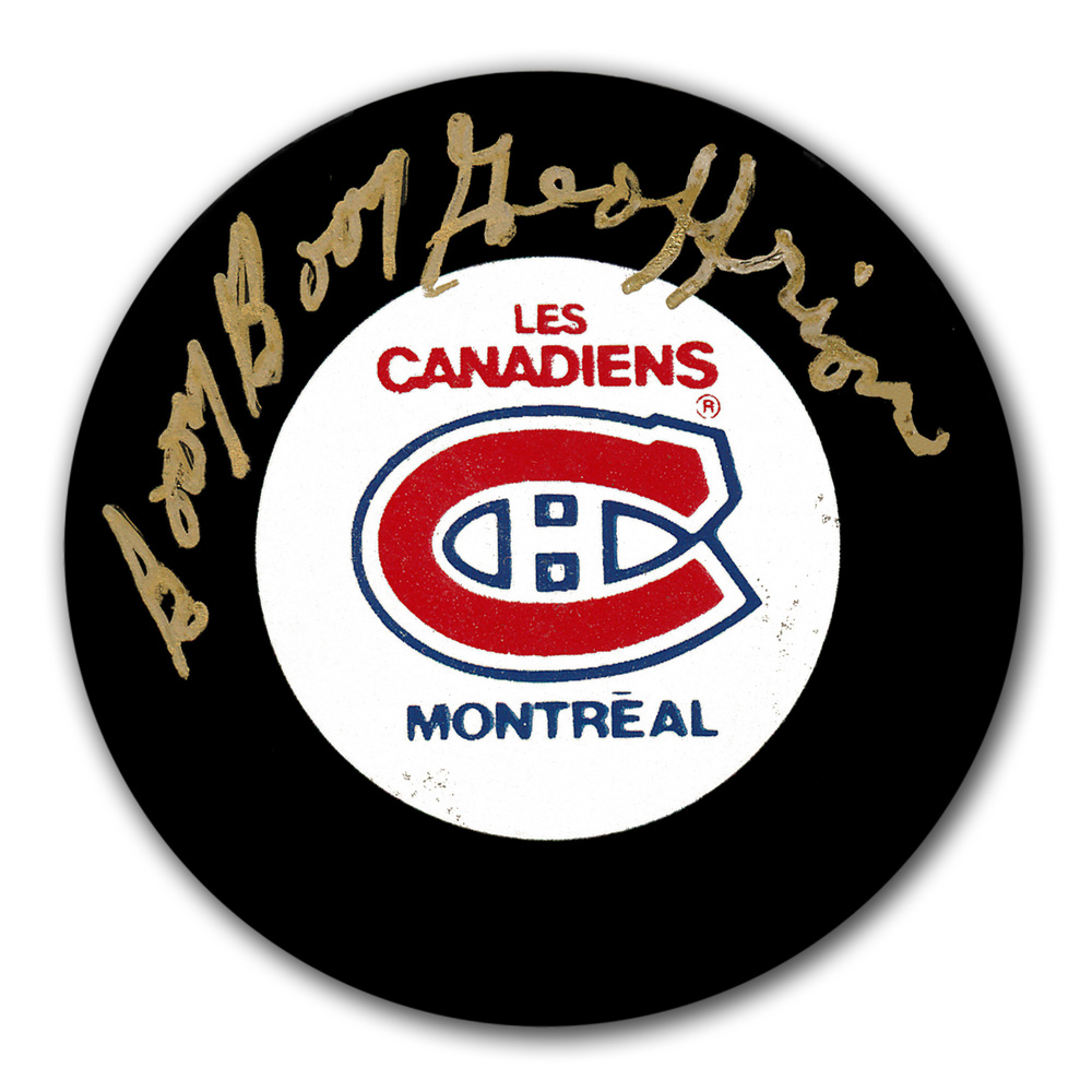 Bernie Geoffrion Montreal Canadiens Autographed Puck