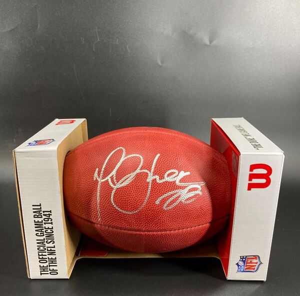 HOF - Rams Marshall Faulk Signed Authentic Football