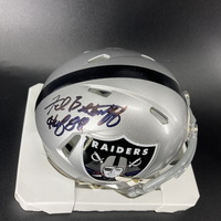 HOF - Raiders Fred Biletnikoff Signed Mini Helmet with HOF 88 Inscription