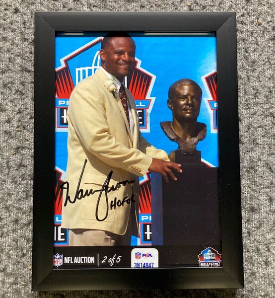 HOF - Oilers Warren Moon NFL Auction Exclusive Signed 5x7 Photo Individu...