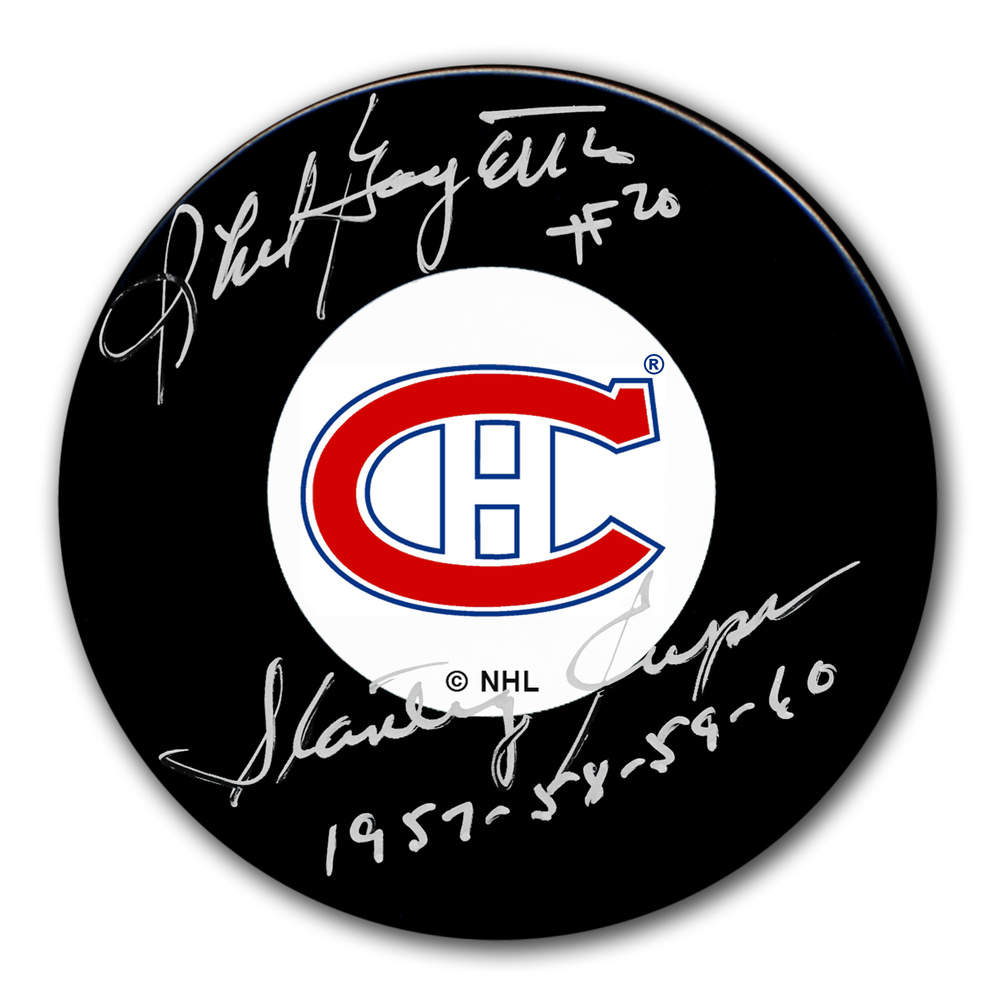 Phil Goyette Montreal Canadiens SC Years Original 6 Autographed Puck
