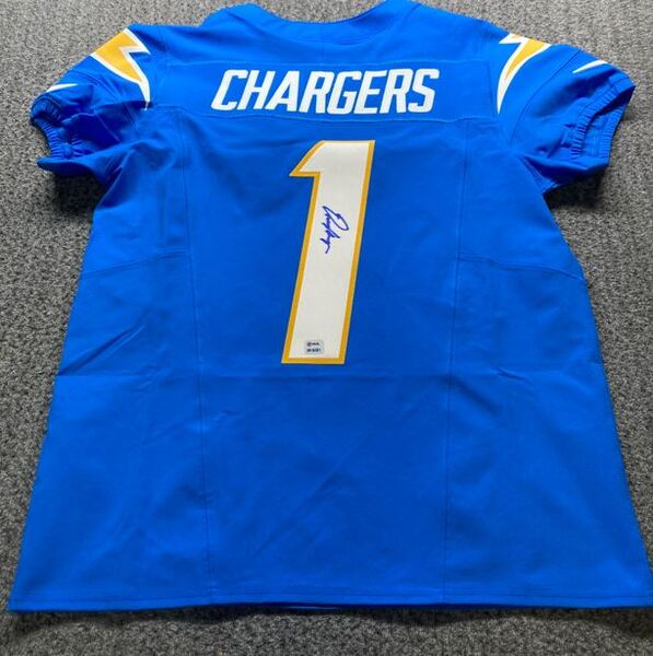 NFL - Chargers Omarion Hampton Signed #1 Draft Jersey