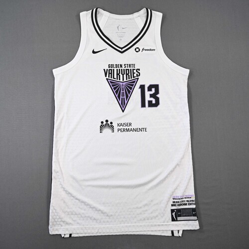 Image of Salaün, Janelle - Golden State Valkyries - White Heroine Edition Jersey - Worn 2 Games - 9/11/25 & WNBA Playoffs - First Round - Game 1 - 9/14/2025 - 2025 WNBA Season
