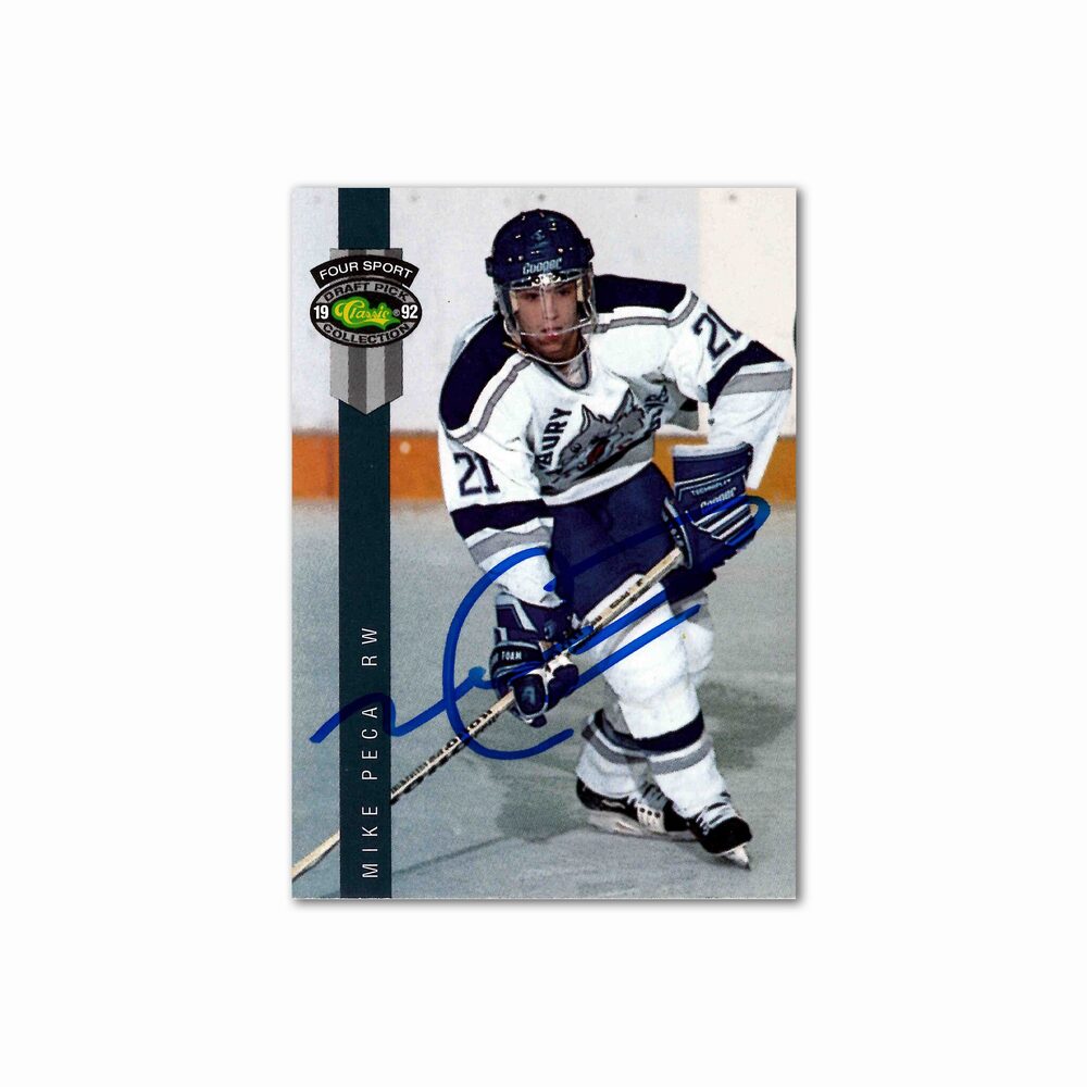 Mike Peca Autographed 1992 Classic Four-Sport #166 Rookie Card