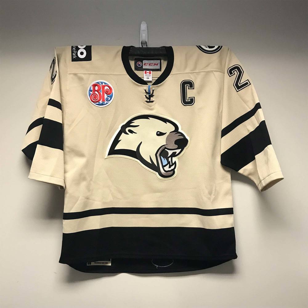 AHL Authentic - Manitoba Moose Polar Bear Jersey Worn and Signed by #28 ...