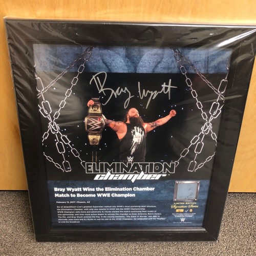 Bray Wyatt SIGNED Elimination Chamber 2017 Signature Series Ring Canvas Plaque (#4 of 5)