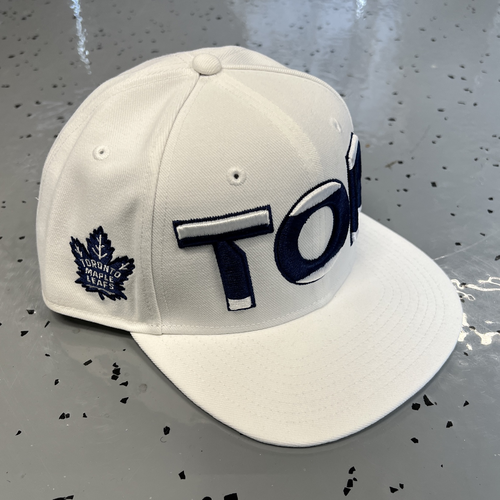 Toronto Maple Leafs TEAM ISSUED White Fanatics Official NHL 'TOR' Locker Room Snapback Hat (O/S)