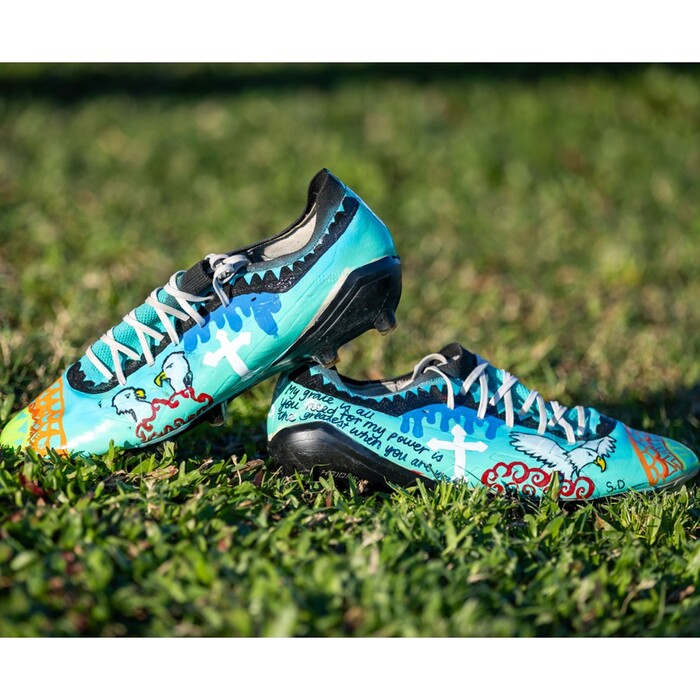 Photo of Thomas Mikaele 2026 Indigenous Match-Worn Boots
