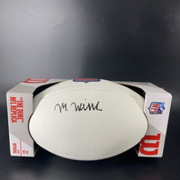 NFL - Lions Mekhi Wingo Signed White Composite Football