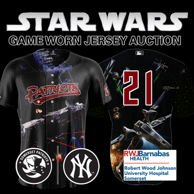 Infielder  Duncan Pastore  #21, Size 48 (XL), Game-Worn and signed Star Wars Jersey