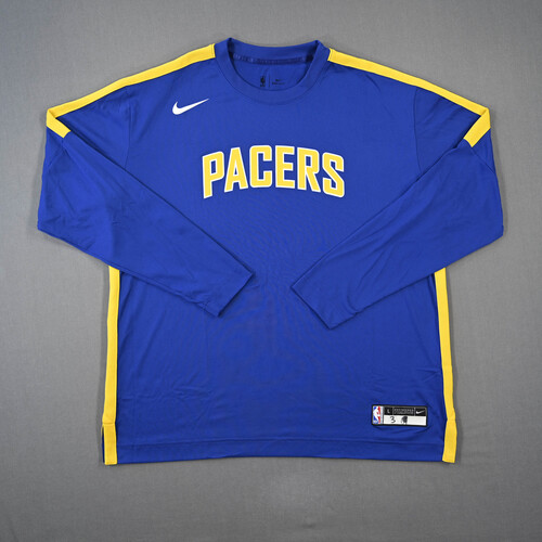 Image of Holiday, Aaron - Indiana Pacers - Game-Issued City Edition Long-Sleeved Shooting Shirt - 2021-22 NBA Season