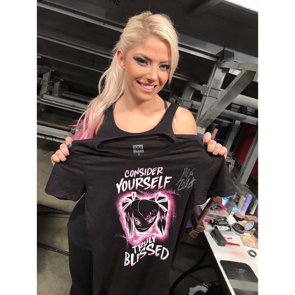 Alexa Bliss WORN & SIGNED "Consider Yourself Blissed" TShirt WWE Auction