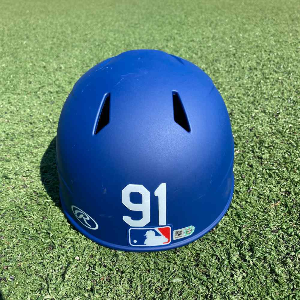 autographed-and-game-used-brooklyn-dodgers-helmet-dino-ebel-91-lad
