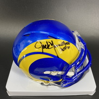 HOF - Rams Jack Youngblood Signed Mini Helmet with HOF 01 Inscription