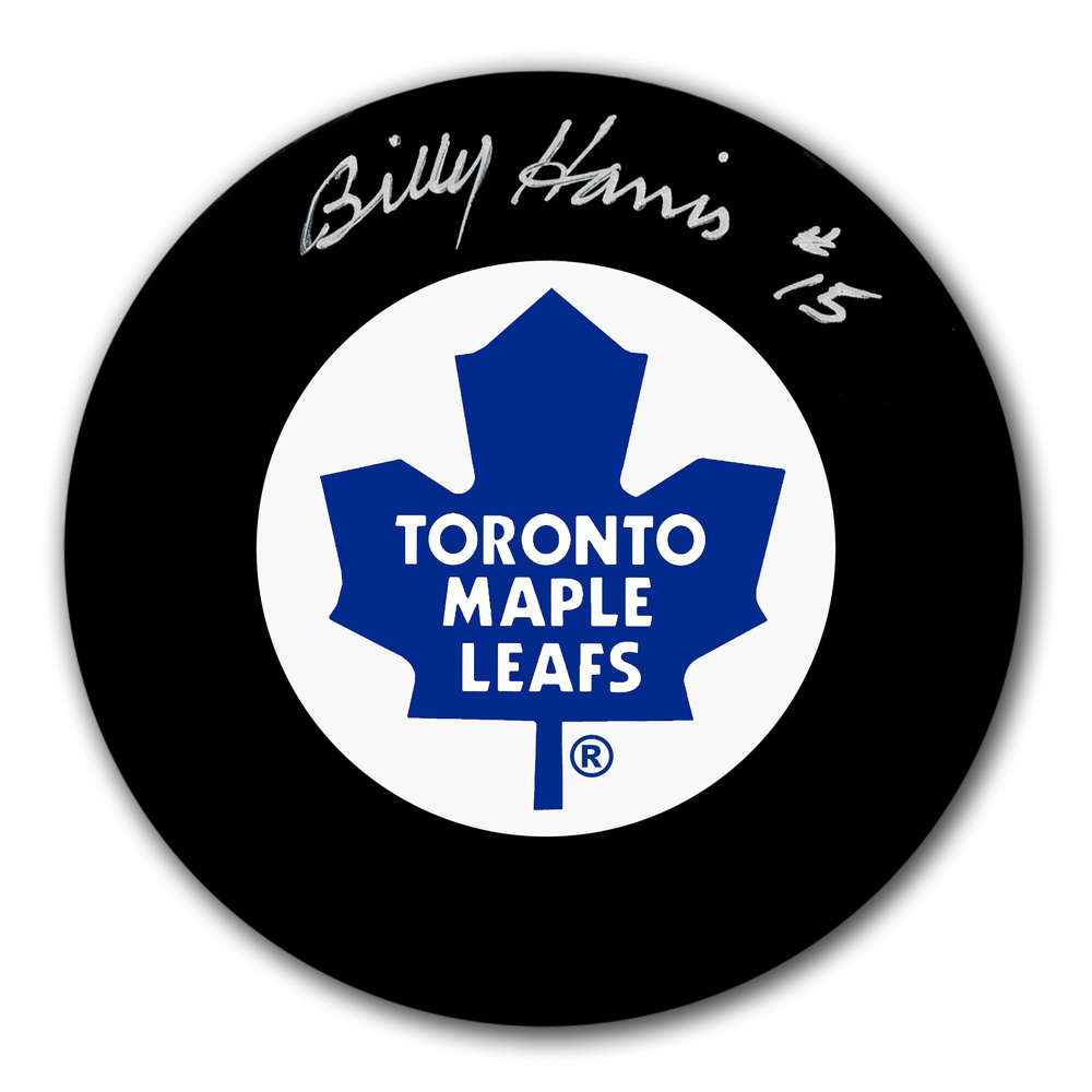 Billy Harris Toronto Maple Leafs Autographed Puck