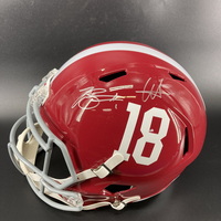 NFL - Alabama replica helmet signed by 2023 1st round picks Bryce Young,...
