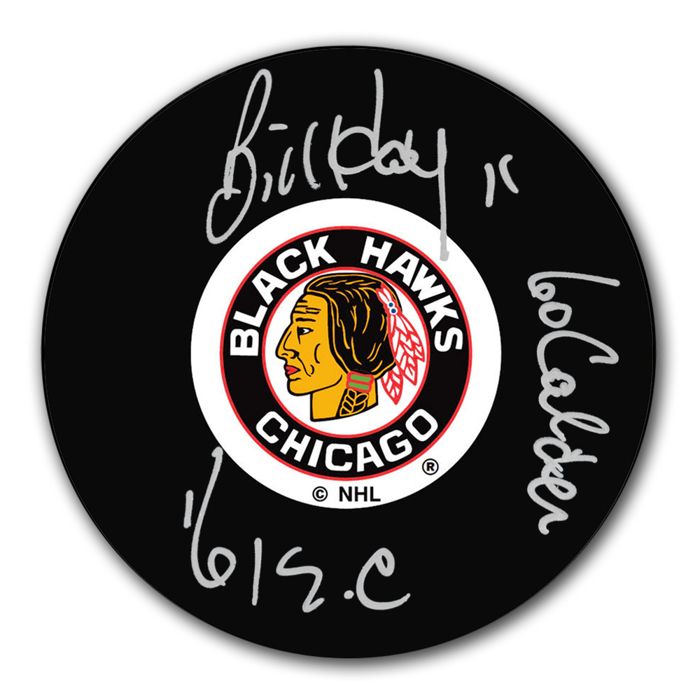 Bill Hay Chicago Blackhawks 1960 Calder 1961 Stanley Cup Autographed Puck