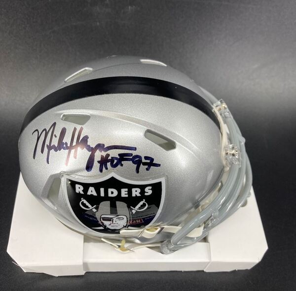 HOF - Raiders Mike Haynes Signed Mini Helmet
