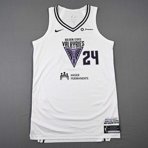 Image of Zandalasini, Cecilia - Golden State Valkyries - White Heroine Edition Jersey - Worn 2 Games - 9/11/25 & WNBA Playoffs - First Round - Game 1 - 9/14/2025 - 2025 WNBA Season