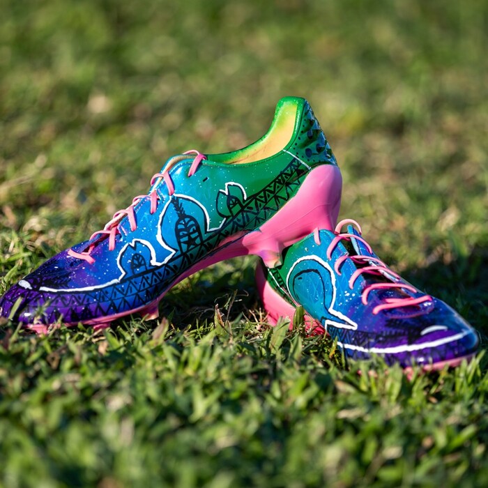 Photo of Jaxon Purdue 2026 Indigenous Match-Worn Boots