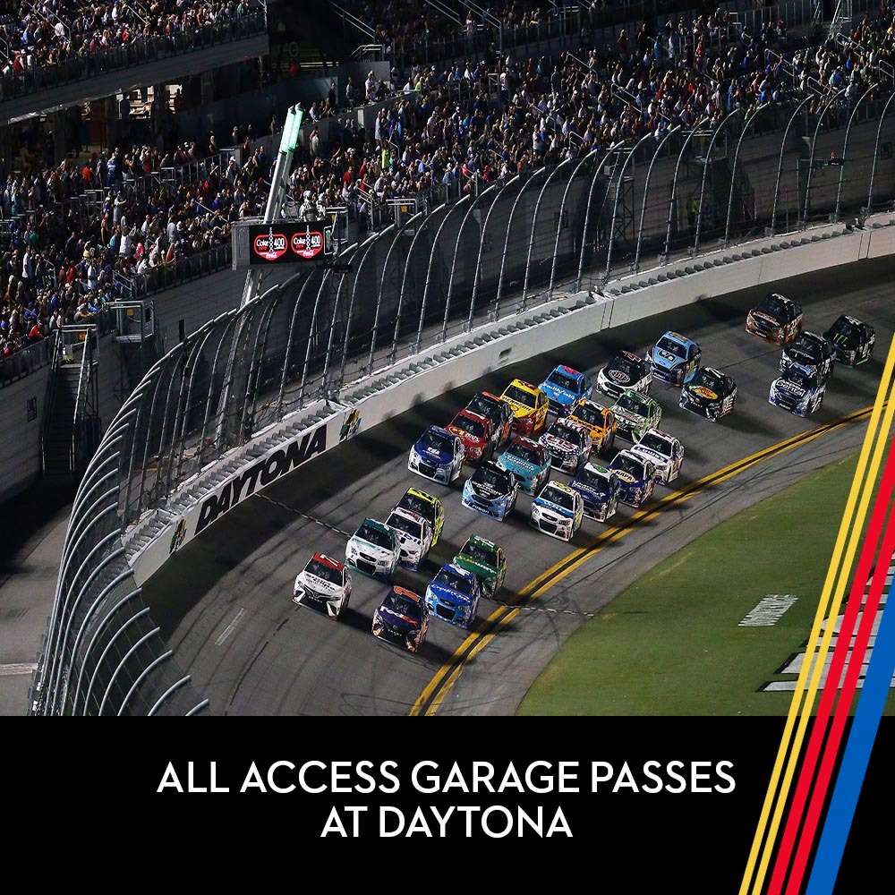 All Access Garage Passes at Daytona International Speedway!