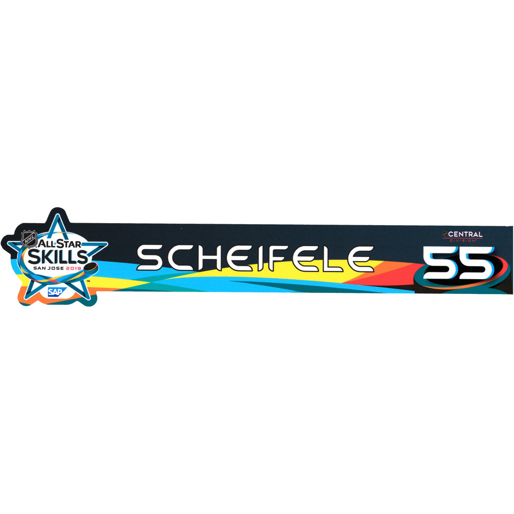 Mark Scheifele Winnipeg Jets Event-Used #55 Locker Nameplate from All-Star Skills Competition