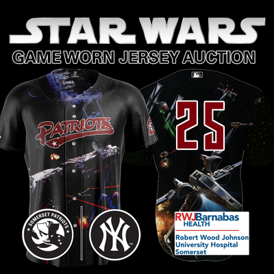 Pitcher Ryan Anderson #25, Size 48 (XL), Game-Worn and signed Star Wars Jersey