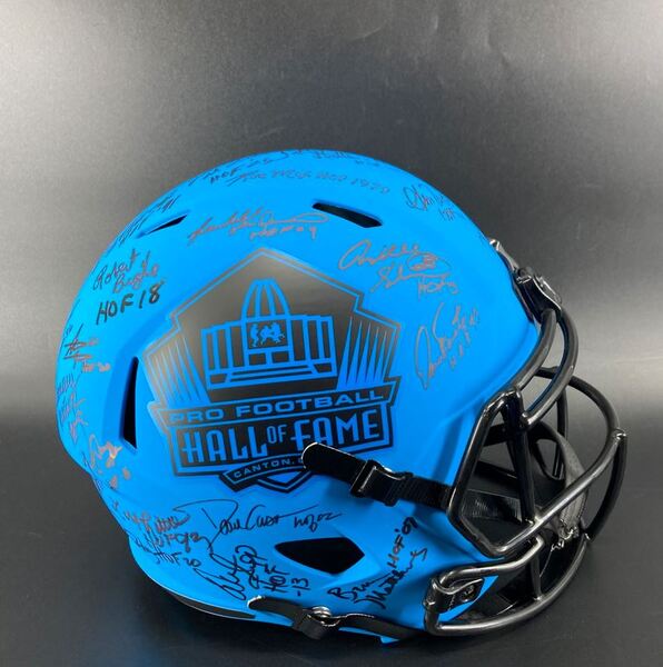 HOF - Multi Signed Replica Rave Speed Helmet Signed by Eric Allen, Isaac...