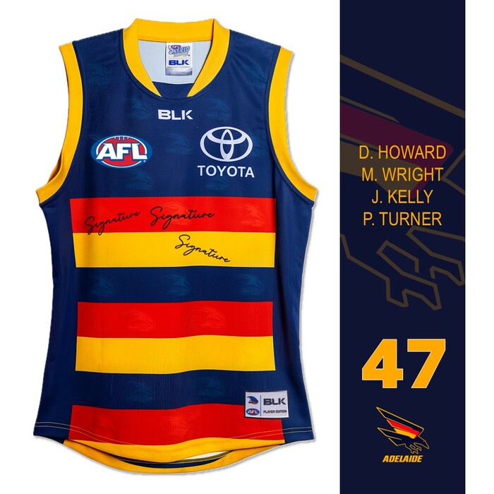 Photo of AFL Adelaide Crows #47 Past & Current Players Signed Guernsey