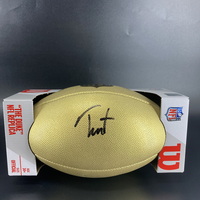 NFL - Broncos Troy Franklin Signed Gold Composite Football