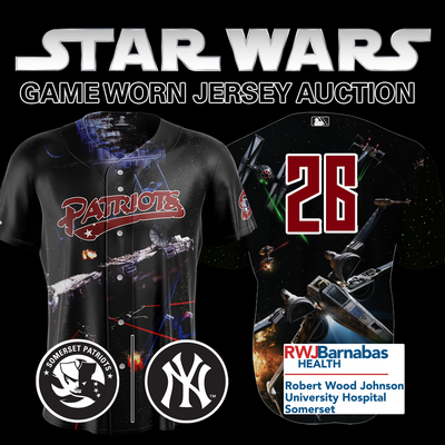 Pitcher Ben Hess #26, Size 48 (XL), Game-Worn and signed Star Wars Jersey