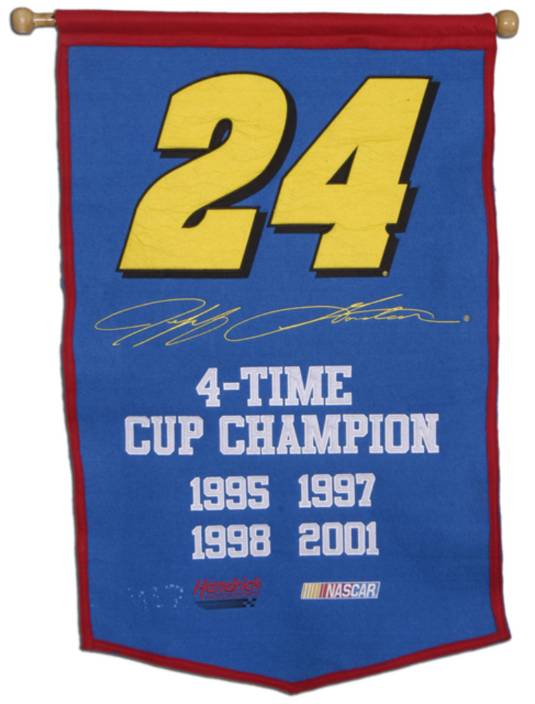 Jeff Gordon Championships 24'' x 36'' Wool NASCAR Banner