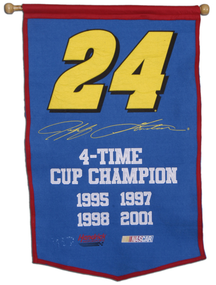  Jeff Gordon Championships 24'' x 36'' Wool NASCAR Banner