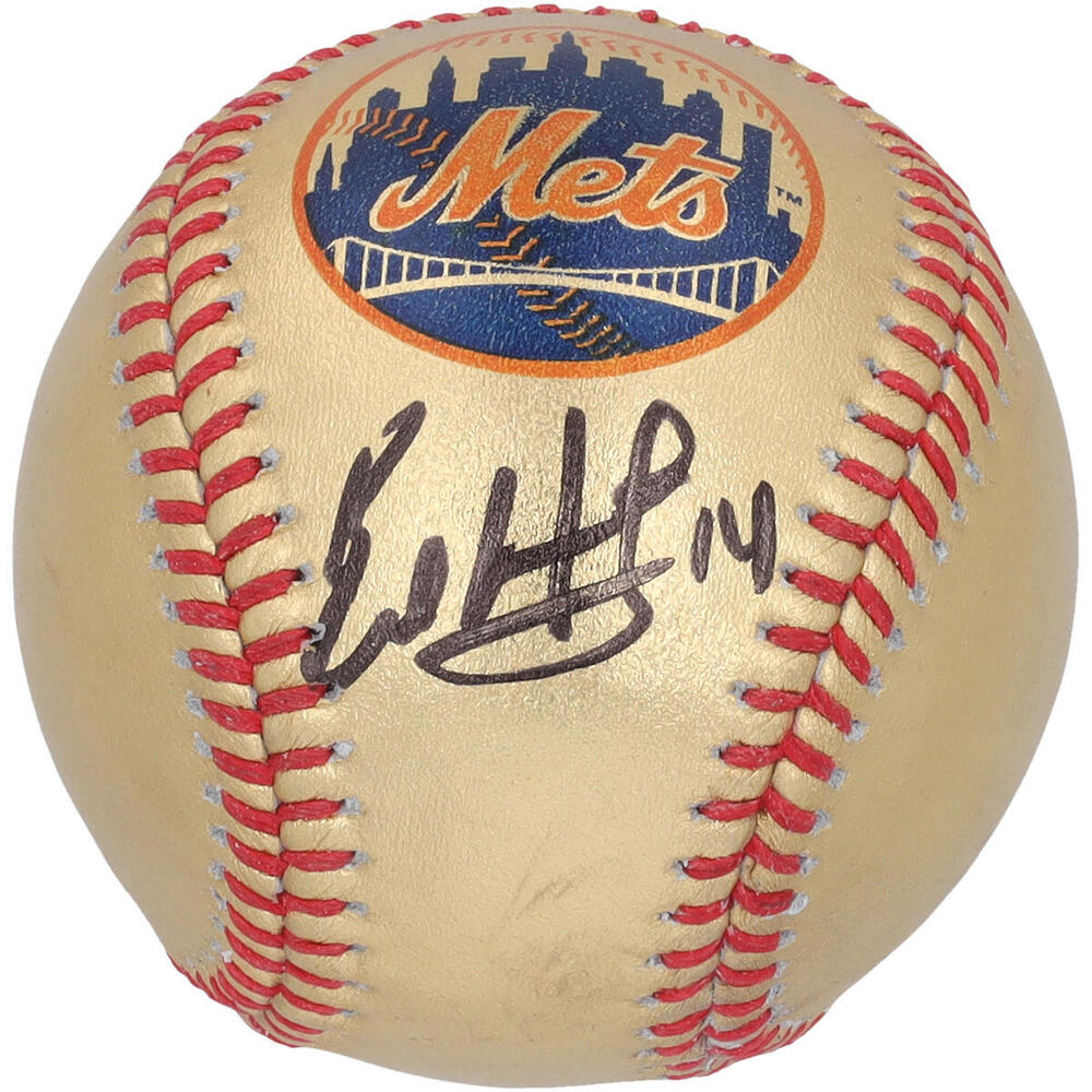Bo Horvat New York Islanders Autographed New York Mets Gold Baseball 