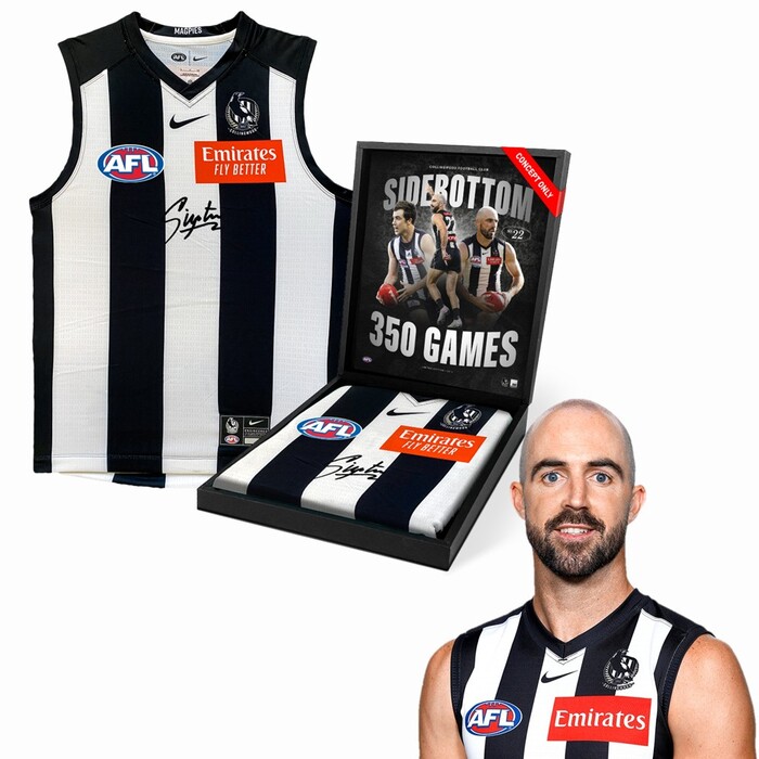 Photo of Steele Sidebottom 350th Game Milestone Match-Worn Guernsey
