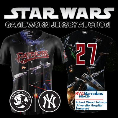 Pitcher Will Brian #27, Size 48 (XL), Game-Worn and signed Star Wars Jersey