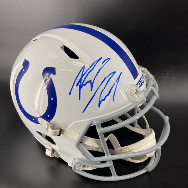 NFL - Colts Riley Leonard Signed Replica Speed Helmet