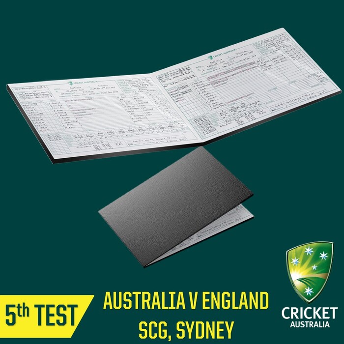 Photo of Australia v England Ashes 5th Test Match-Used Scorecards