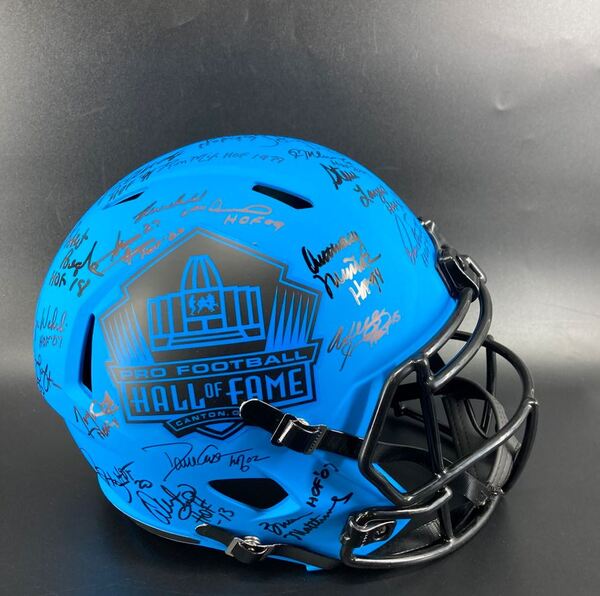 HOF - Multi Signed Replica Rave Speed Helmet Signed by Eric Allen, Isaac...