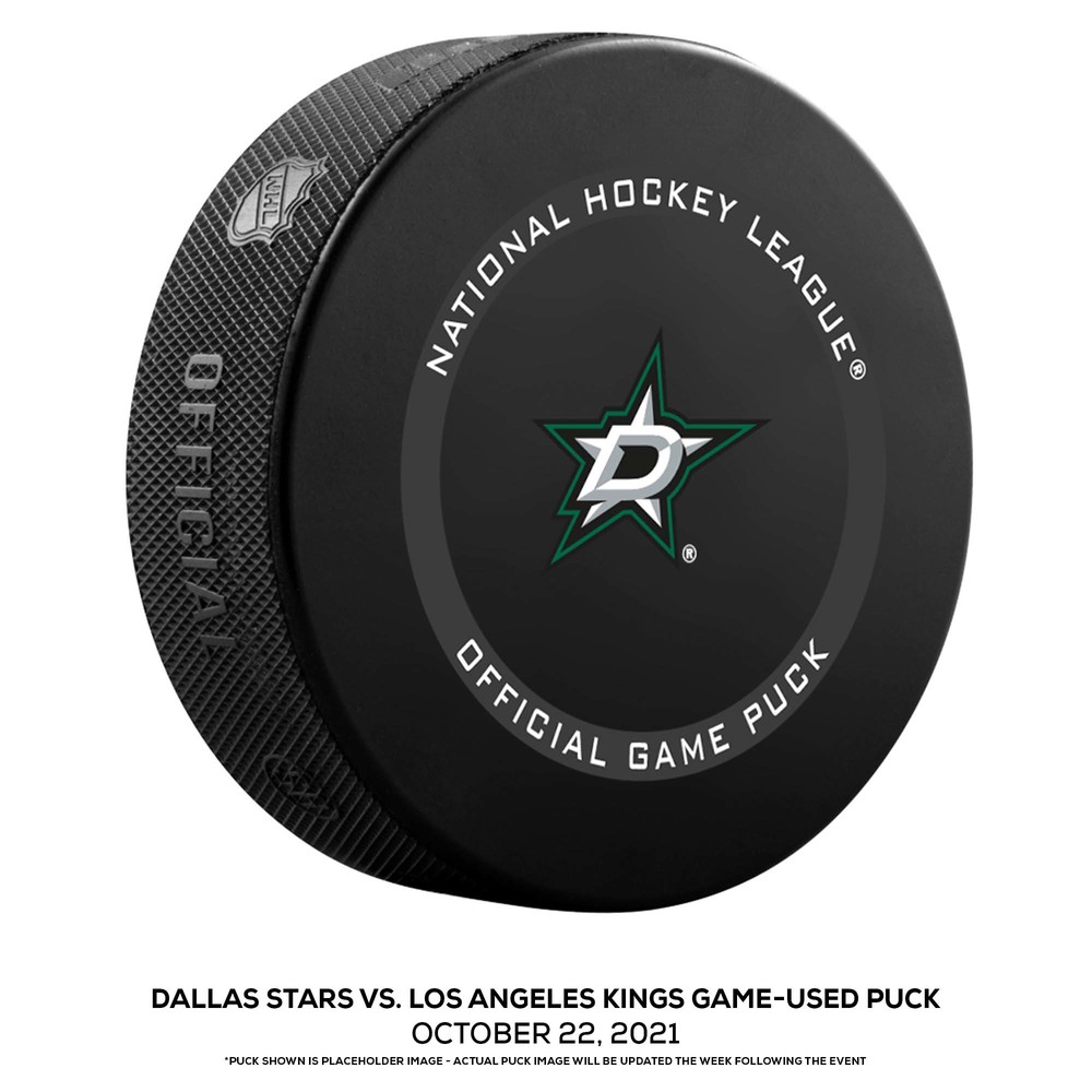 Dallas Stars Game-Used Puck vs. Los Angeles Kings on October 22, 2021