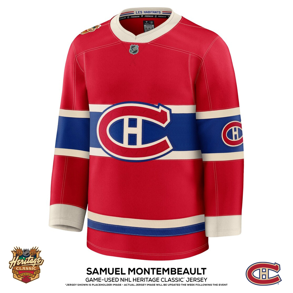 Samuel Montembeault Montreal Canadiens Game-Issued #35 Red Jersey vs. Winnipeg Jets on October 25, 2026