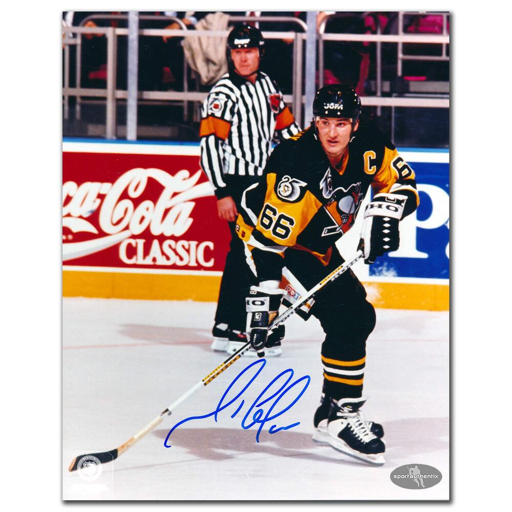 Mario Lemieux Pittsburgh Penguins CAPTAIN Autographed 8x10